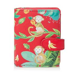 Shagwear ® Portemonnaie Geldbörse Damen Geldbeutel Mädchen Bifold Mehrfarbig Portmonee Designs: (Dschungel AFFE/Jungle Monkey) von Shag Wear