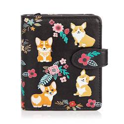 Shagwear Junge-Damen Portemonnaie, Kleine Geldbörse Bifold Portmonee für Mädchen mit Designs: Verspielte Kätzchen Schwarz/Playful Kittens von Shag Wear