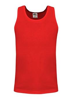 Shaka Wear Herren Basic Ärmellos Tank Top Baumwolle Solid Muscle Workout T-Shirt Unterhemd Activewear Größen S ~ 5XL - Rot - 4X-Groß von Shaka Wear