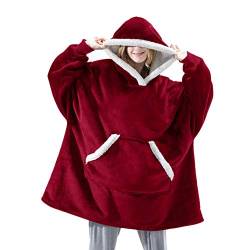 Shamdon Home Collection Oversize Hoodie Decke Damen, Unisex Kapuzenpullover, Riesen-Sweatshirt, Super weich und bequem, Geeignet für Erwachsene, Männer, Frauen, Jugendliche von Shamdon Home Collection