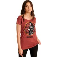 Shang-Chi Shang-Chi Katy Damen Loose-Shirt rot meliert von Shang-Chi