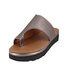 Bunion Splints, Damen Big Toe Hallux Valgus Unterstützung Plattform Sandale Schuhe Für Die Behandlung (38 EU, Bronze) von ShangSRS