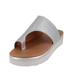 Bunion Splints, Damen Big Toe Hallux Valgus Unterstützung Plattform Sandale Schuhe Für Die Behandlung (38 EU, Silber) von ShangSRS
