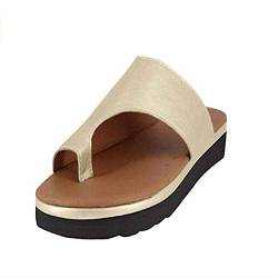 Bunion Splints, Damen Big Toe Hallux Valgus Unterstützung Plattform Sandale Schuhe Für Die Behandlung (39 EU, Gold) von ShangSRS