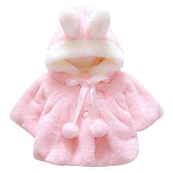 ShangSRS Baby Kleinkind Mädchen Winterjacke Kinderjacken Fell Warm Winter Coat Mantel Jacke Dicke warme Kleidung(0-24Monate) (Pulver, 6-12 Monate) von ShangSRS