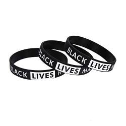 Black Lives Matter Armband, 3 Stück inspirierende Silikon-Armbänder, für Freunde Frauen Mädchen Jungen von Shanrya