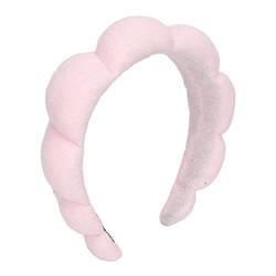 Gepolstertes Stirnband, Starke Wasseraufnahme, Elastisch, Praktisch, Rosa, Spa-Stirnband, Schwamm, Niedliche Form, Zum Waschen des Gesichts, Make-up-Entferner von Shanrya