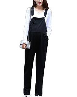 Latzhose | Umstandsmode | Maternity Dungarees | Overall Salopette | Umstandslatzhose Schwarz L von Shaoyao