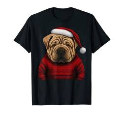 Weihnachten Shar Pei Weihnachtsmann zu Weihnachten Shar Pei T-Shirt von Shar Pei lover apparel for Shar Pei owner