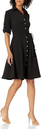 Sharagano Damen Hemdkleid mit Knopfleiste Lässiges Kleid, tiefschwarz, 48 Mehr von Sharagano