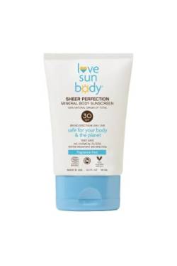 Love Sun Body Mineral Body Sunscreen SPF 30 (Fragrance Free) | Baby & Child Safe | Reef Safe Skincare | Zinc Oxide Lotion | 100% Natural Origin Moisturizer | Ecocert Certified Cosmos Natural | 90ml von SharpCost