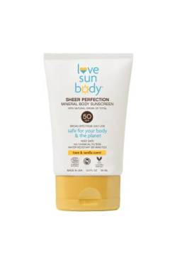 Love Sun Body Mineral Body Sunscreen SPF 50 (Soft Vanilla Scent) | 100% Natural Broad Spectrum Mineral Zinc Oxide | All-Day Protection | Baby & Child Safe | Reef Safe Skincare | 90ml von SharpCost