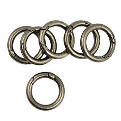 6 Stück Karabiner Karabinerhaken Schnappfeder Schnapphaken Karabiner Ring Taschenringe für Henkel Griffe von Handtaschen Ledertaschen - Altes Silber von Sharplace