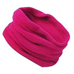 Fleece Schlauchschal Neck Warmer Schlauchtuch Rundschal Winter Loop Schal warmes Strickschal Kopftuch, Rose Red, one size von Sharplace