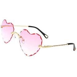 Sharplace Herz Sonnenbrille Gläser UV400 Schutz Sunglasses perfekt für Outdoor Aktivitäten oder Party - Rosa von Sharplace