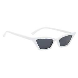 Sharplace Modische Sonnenbrille Vintage Verspiegelt Katzenauge Brille Gläser Dekobrille, Weiß schwarz, wie beschrieben von Sharplace