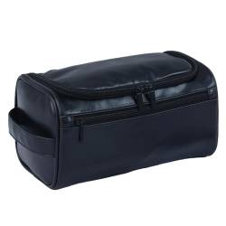 Sharplace PU-Make-up-Tasche, Make-up-Aufbewahrungstasche, Business, tragbar, PU-, Rasiertasche für Damen und Herren, Reisetasche, Kulturbeutel, Organizer, Schwarz von Sharplace