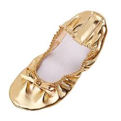 Sharplace Pailletten Ballettschläppchen Ballettschuhe Damen Mädchen Gymnastikschuhe Bauchtanz Tanzschuhe Ballett Schläppchen Gold Ballerinas für Erwachsene, Golden, 37 von Sharplace