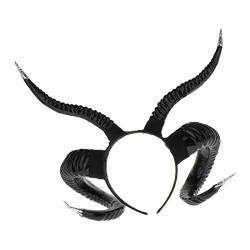 Sharplace Schaf Hairband Hörner Haarreif Horn Stirnband Schmuck Haarband Headband Cosplay Kostüm für Erwachsene, Schwarz von Sharplace