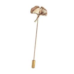 Sharplace Vintage Ginkgo Blätter Kostüm Anstecknadel Hut Schal Brosche Krawatte Gold von Sharplace