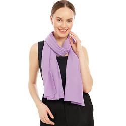 Shawl Factory - Heidi Chiffon Schal Damen Helles Lila - Seidenweich und Federleicht - Eleganter Halstuch Damen Schal - Premium Polyester Tuch Damen - Pflegeleichtes Schaltuch - Damenschal von Shawl Factory