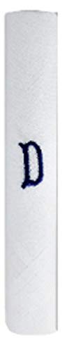 Herren-Taschentücher mit Initialen, 1 bis 13 Stück, Baumwolle, 100 % Baumwolle, 39 cm x 39 cm, Buchstabe D, One size von Shayko
