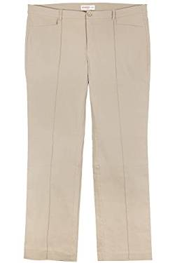 Sheego Bengalin Stretch Hose Stoffhose Damen Die Gerade Straight Fit, Farbe:beige, Damengrößen:52, Hosenlänge:L32 von Sheego