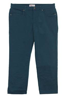 Sheego Capri Hose Jeans Damen Stretch Sommerhose Plusgröße, Farbe:Petrol;Damengrößen:56 von Sheego