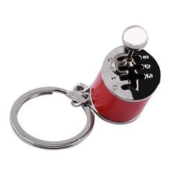 Metalllegierung Schalthebel Modell Schlüsselanhänger, Auto Shift Teil geformt Schlüsselanhänger geeignet für Taschen, Rucksäcke, Schlüssel und Auto Charms (4,05 x 1,61 x 0,8 Zoll, Rot) von Sheens