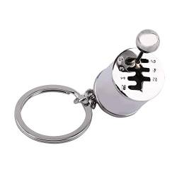 Metalllegierung Schalthebel Modell Schlüsselanhänger, Auto Shift Teil geformt Schlüsselanhänger geeignet für Taschen, Rucksäcke, Schlüssel und Auto Charms (4,05 x 1,61 x 0,8 Zoll, Silber) von Sheens