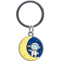 Sheepworld - 46842 - Mini Schlüsselanhänger, Mond, Ich liebe dich bis zum Mond und zurück, Metall, Kunststoff, 5cm x 2,5cm von Sheepworld