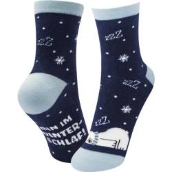 Sheepworld - 51104 - Winter Zaubersocken, Weihnachten, Bin im Winterschlaf, Eisbär, 80% Baumwolle, 1 Paar, Größe 41-46, waschbar von Sheepworld