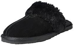 Shenduo Hausschuhe Herren Winter Pantoffeln Bequem Warm Winter Plüsch Gefüttert Männer Puschen Schwarz 40/41 von Shenduo