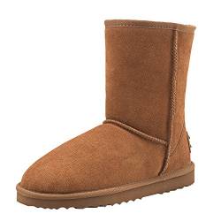 Shenduo Herren Wasserdicht Kurze Winter Schneestiefel D5625 Chestnut 43 von Shenduo