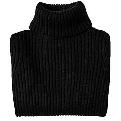 Shengwan Rollkragenpullover Kinder Mädchen Jungen Warm Herbst Winter Langarm Strickpullover Schwarz 140 von Shengwan