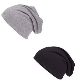 shenky Jersey Mütze unisex, Doppelpack Grau und Schwarz, Einheitsgröße von Shenky