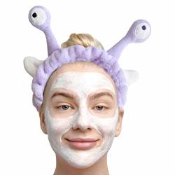 Gesichtswaschband, Stirnband für die Hautpflege der Schnecke | elastische Bänder aus Plüsch mit Schneckenaugen, Plüschband für Schnecke für Dusche und Übung von Shenrongtong