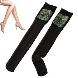 Kniestrümpfe für Damen,Knieverdickte Kniestrümpfe für Mädchen mit Beifuß - Atmungsaktive Herbstsocken, warme hohe Socken für Klimaanlagenraum, Sommer, Outdoor Shenrongtong von Shenrongtong