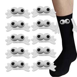 Magnetisches Socken-Zubehör, neuartiges Socken-Zubehör, 3D-Puppen, DIY-Nähzubehör, 10 Stück/Set, Socken-Dekor, niedliches Socken-Zubehör für die Herstellung Ihrer einzigartigen Socken, Nähen, Stricken von Shenrongtong