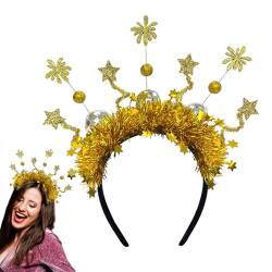 Neujahrs-Stirnband | Modisches Silvester-Party-Stirnband, Eve-Tiara | Kostümzubehör für Mädchen, universelles 2024-Stirnband für Heimtreffen, Schultreffen, Barparty Shenrongtong von Shenrongtong
