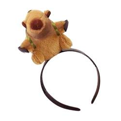 Shenrongtong Capybara Haarband,Tier Haarband - Tier-Hautpflege-Stirnband | Einzigartiges Tier-Stirnband, lustige Haarbänder, niedlicher Kopfreifen, Haarschmuck für Frauen und Mädchen von Shenrongtong