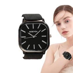 Shenrongtong Einfache quadratische Uhr | Einfache Modeuhr - Dünne Uhr für Damen und Frauen, Armbanduhr für Männer und Frauen, Geburtstagsgeschenk für Studenten von Shenrongtong