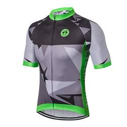 Shenshan MTB Trikot Herren Radtrikot Kurzarm Bike Jersey Reißverschluss Mountain Road Bekleidung Fahrrad-Oberteile Atmungsaktiv Sommer Pro Team Sports Rennbluse Radtrikot für Herren Größe XXL von Shenshan