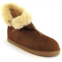 Shepherd Bella, antique cognac/ leo, Winterhausschuhe Hausschuh warm, weich, Lammfell, temperaturregulierend, braun von Shepherd