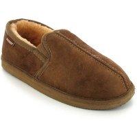 Shepherd Bosse Herren Lammfellhausschuh, antique/cognac, Winterschuhe Hausschuh Winter, slipper, temperaturregulierend, Braun von Shepherd