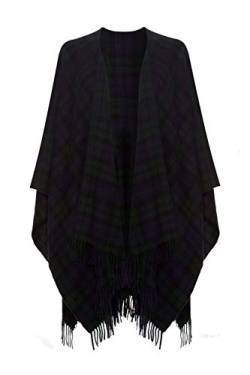 Shepherds Land Ruana Poncho aus 100% Lammwolle, Blackwatch von Shepherds Land