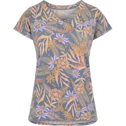 Sherpa Adventure Gear Neha V-Neck Tee, M, Haze Tiger floral von Sherpa