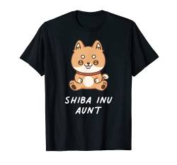 Shiba Inu Tante Fun Kawaii Japanischer Dog Hundefreunde T-Shirt von Shiba Inu Family Funny Dog Owner Kawaii Gifts