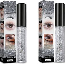 Diamond Glitter Mascara Topper, Waterproof Long Lasting Curling Shiny, Diamond Eyelash for Women Concert Makeup, Thickening,Lengthening. (2pcs) von Shibeikadi