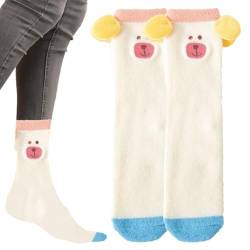 Gemütliche Socken für Damen | Süße Tiersocken - Atmungsaktive, weiche, dicke, stilvolle Damen-Fuzzy-Socken zum Valentinstag, Halloween-Geschenk Shichangda von Shichangda